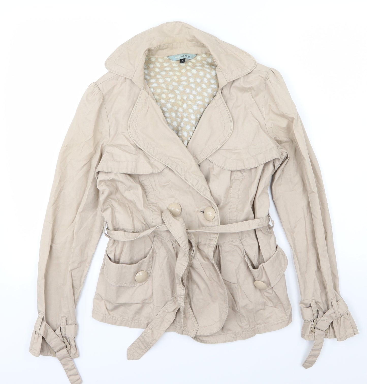 Red Herring Womens Beige   Jacket  Size 10
