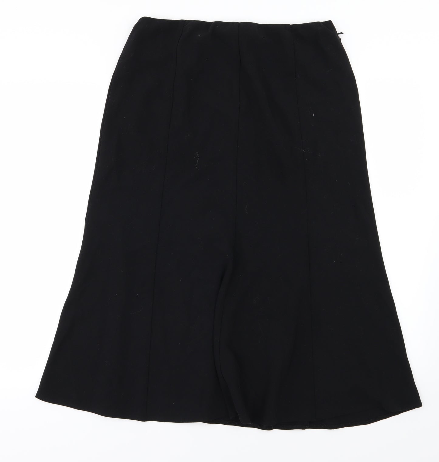 Wallis Womens Black  Rayon A-Line Skirt Size 14