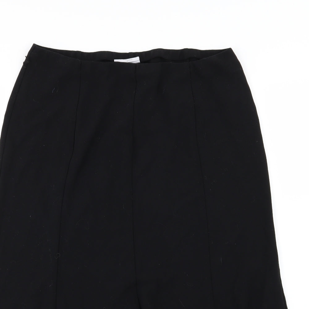 Wallis Womens Black  Rayon A-Line Skirt Size 14