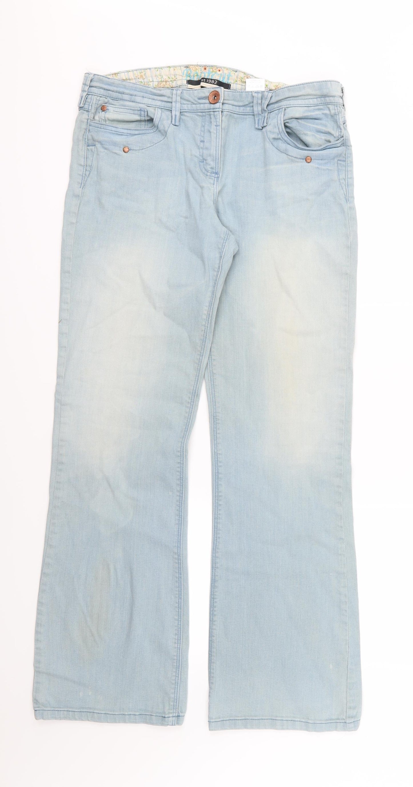 NEXT Womens Blue  Denim Bootcut Jeans Size 14 L32 in - Long Leg