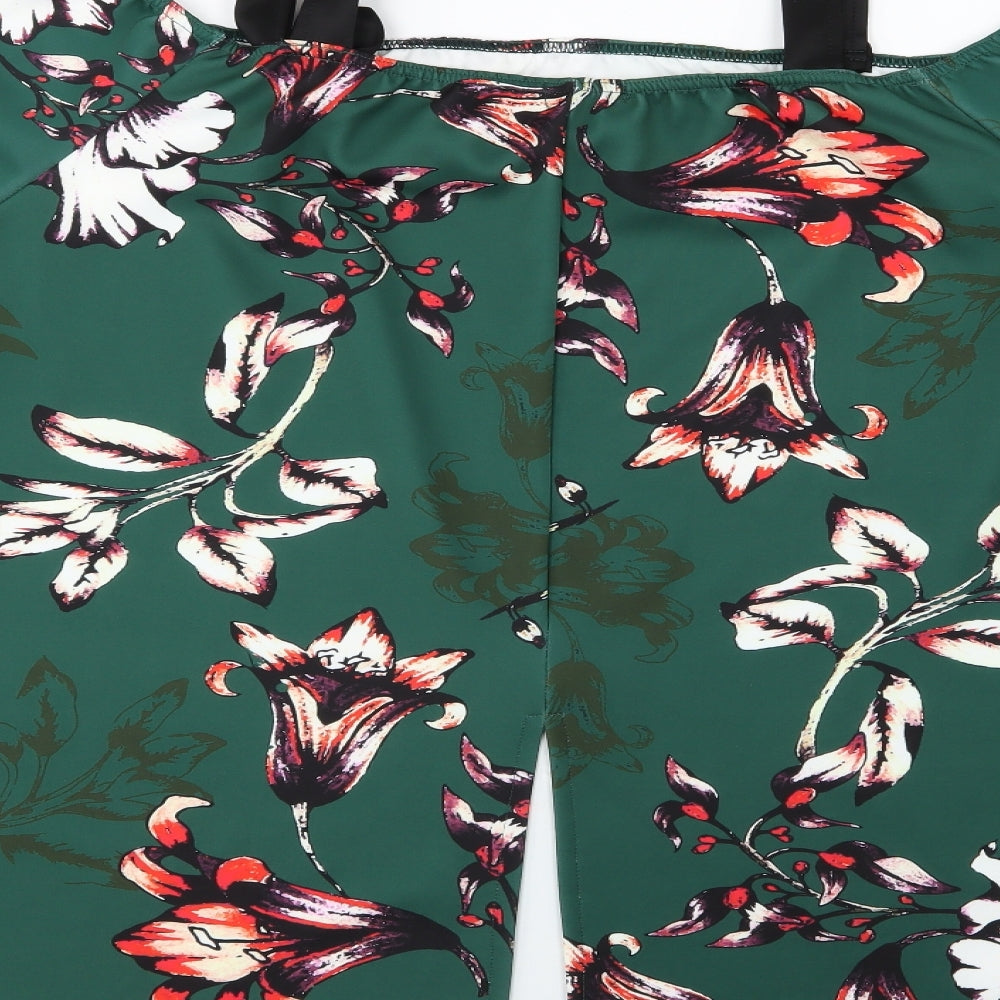 Yours Womens Green Floral  Basic Blouse Size 32