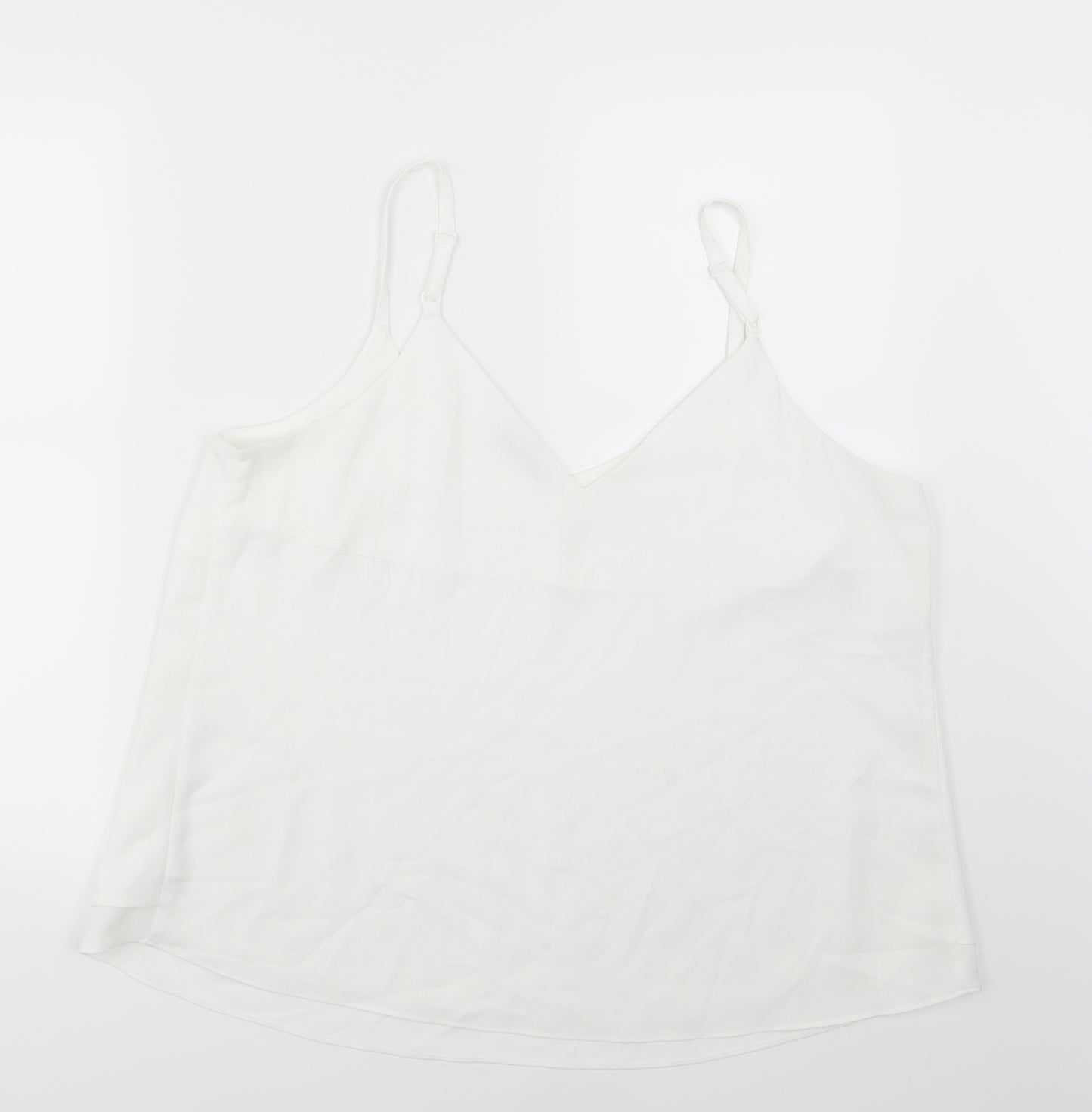 George Womens White  Chiffon Camisole Tank Size 16