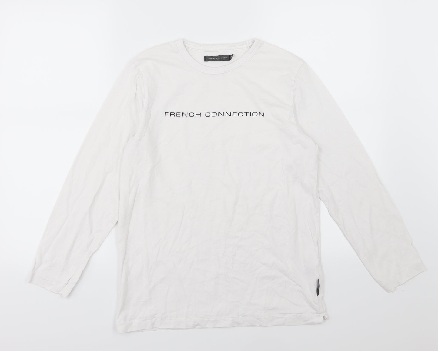 French Connection Boys White  Jersey Basic T-Shirt Size 13-14 Years