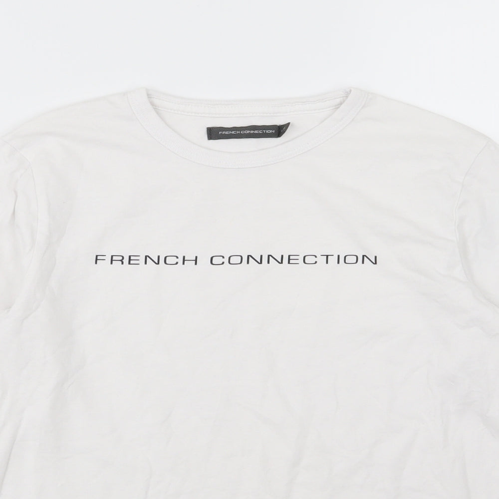 French Connection Boys White  Jersey Basic T-Shirt Size 13-14 Years