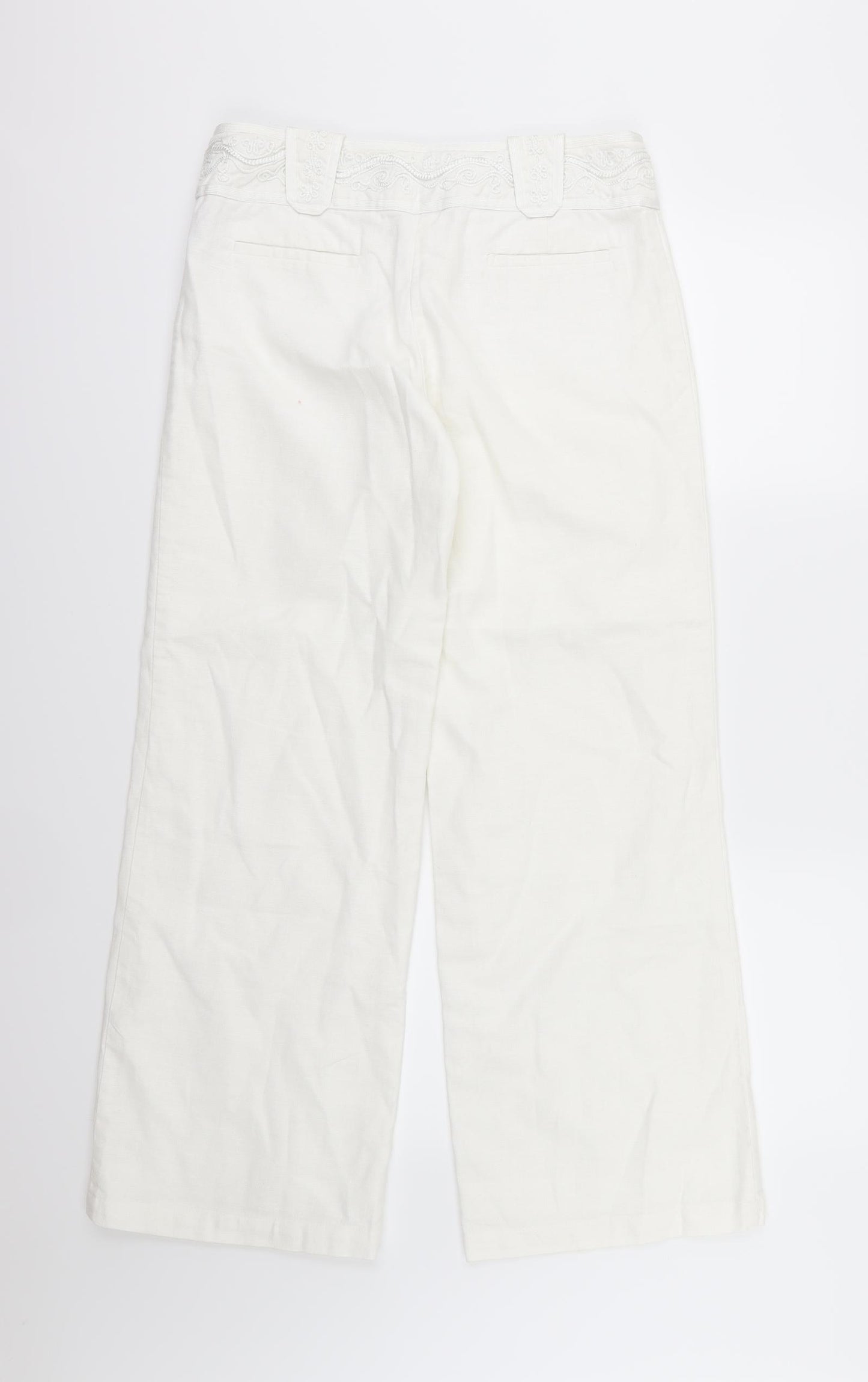 Principles Womens White   Trousers  Size 12 L30 in