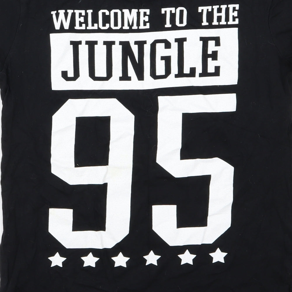 River Island Boys Black  Jersey Basic T-Shirt Size 11-12 Years  - Tiger