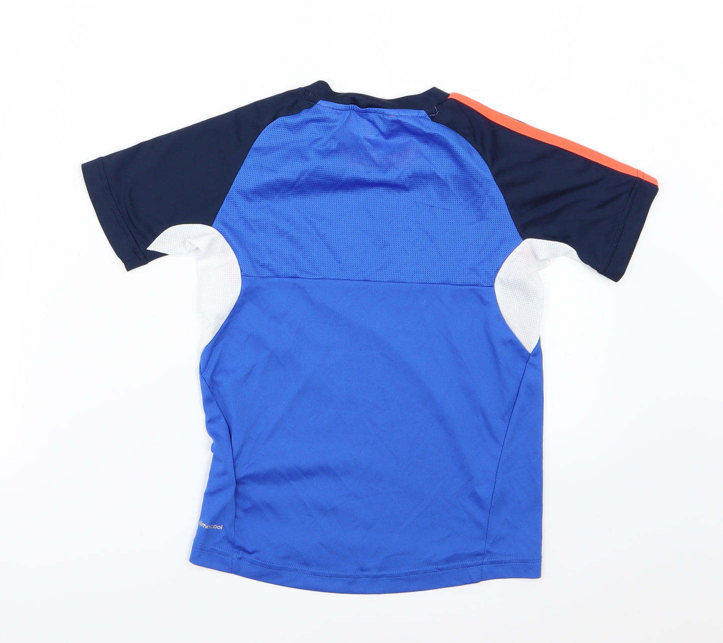 adidas Boys Blue Striped  Basic T-Shirt Size 7-8 Years