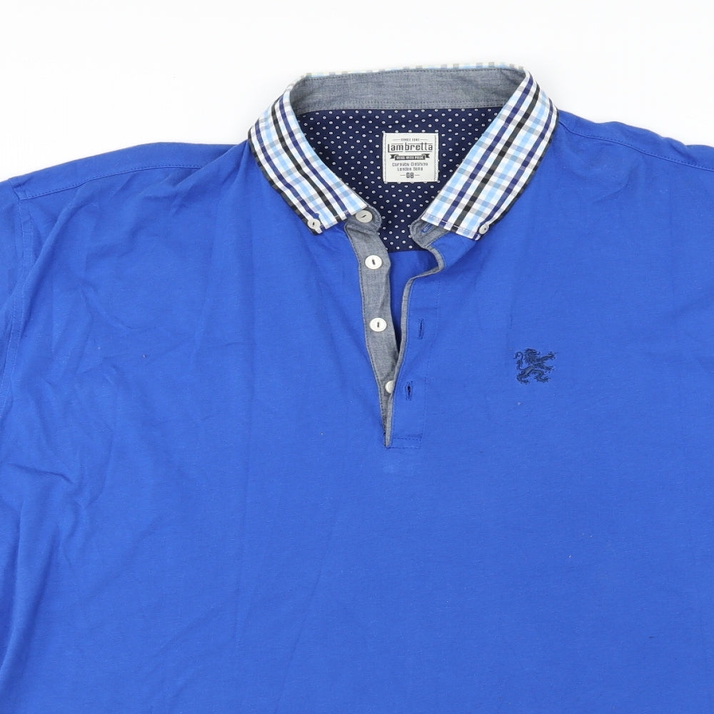 Lambretta Mens Blue  Jersey  Polo Size XL