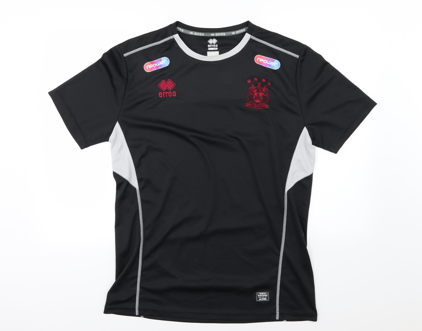 Errea Mens Black    T-Shirt Size 2XL  - Wigan Warriors