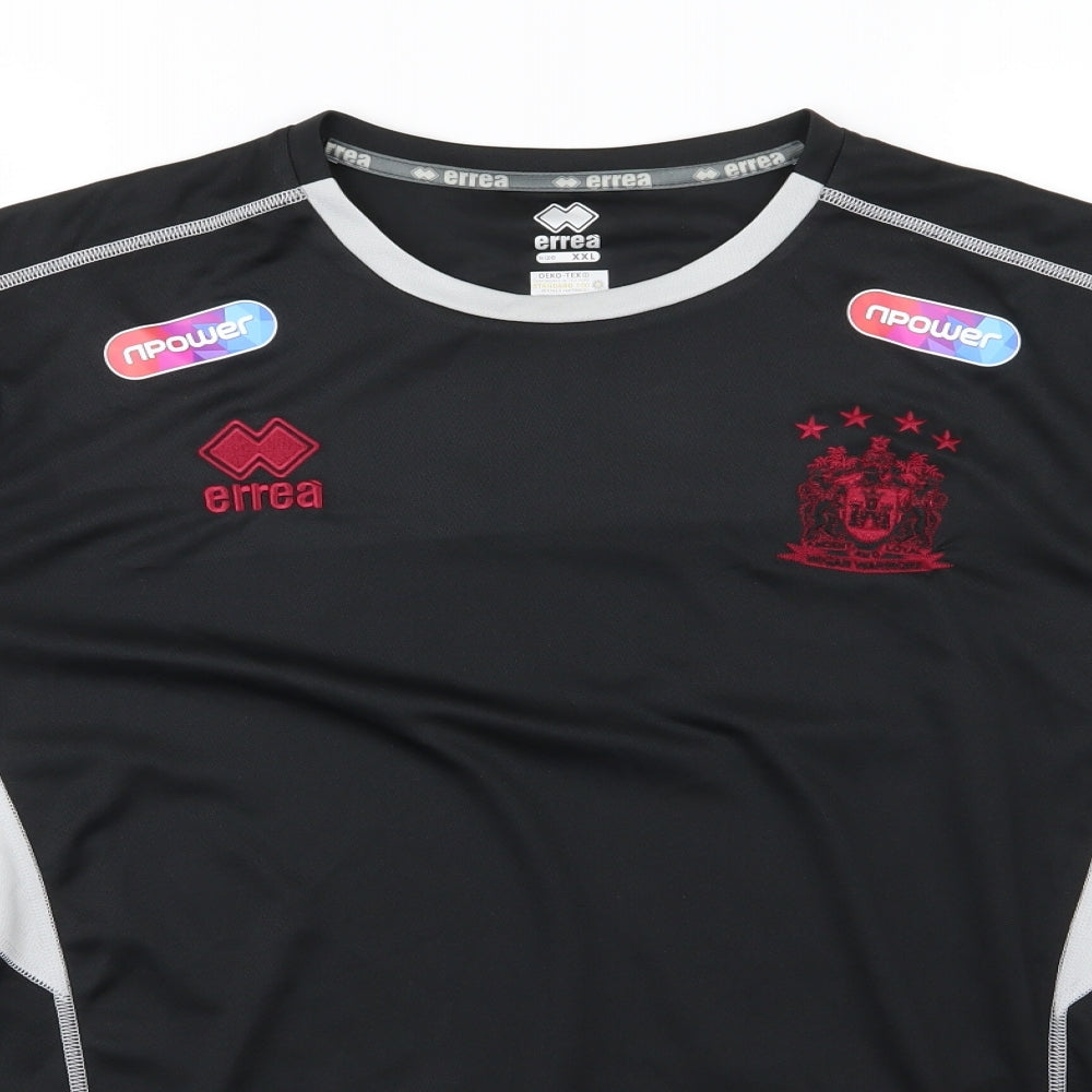 Errea Mens Black    T-Shirt Size 2XL  - Wigan Warriors