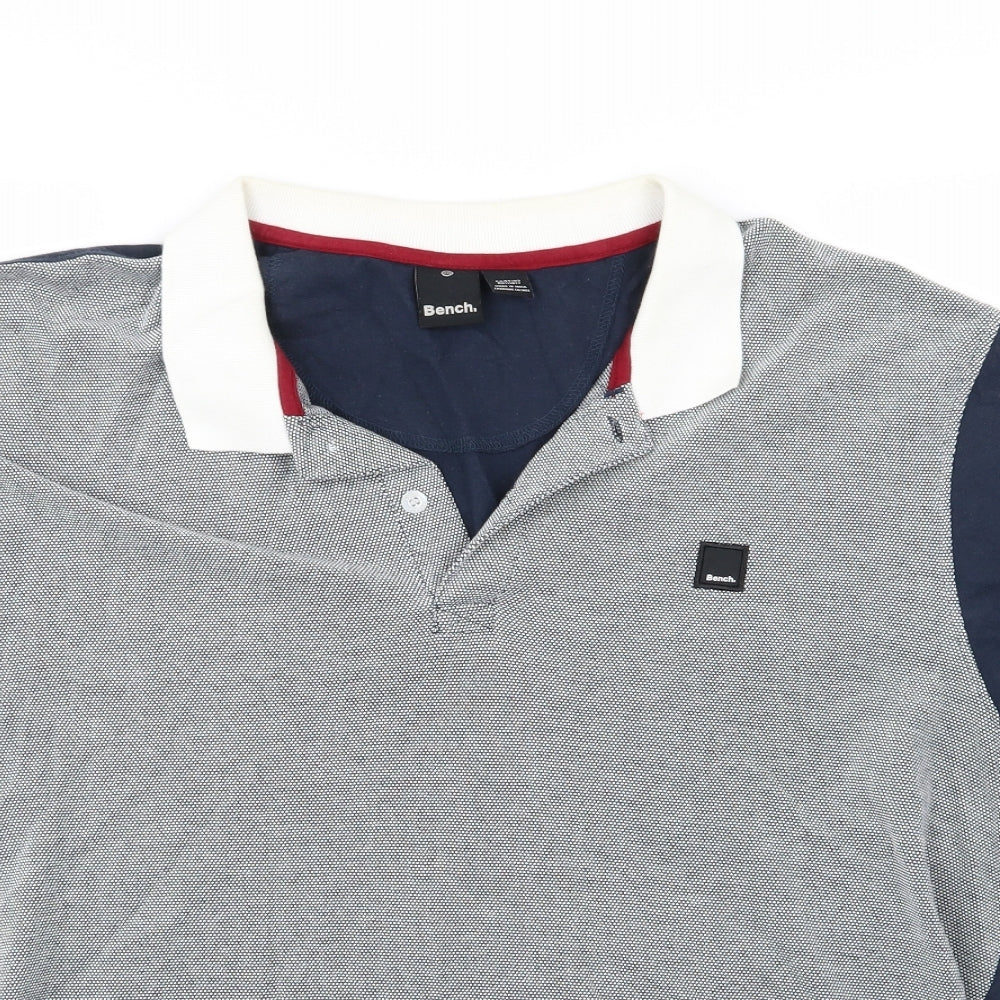 Bench Mens Blue  Jersey  Polo Size 2XL