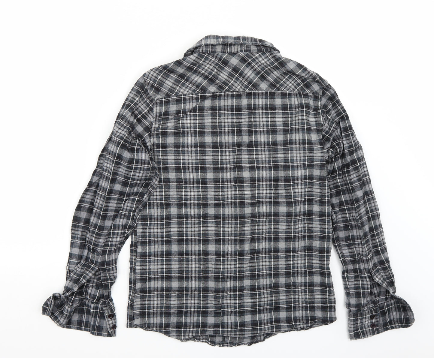 Cedar Wood State Mens Grey Check   Button-Up Size M