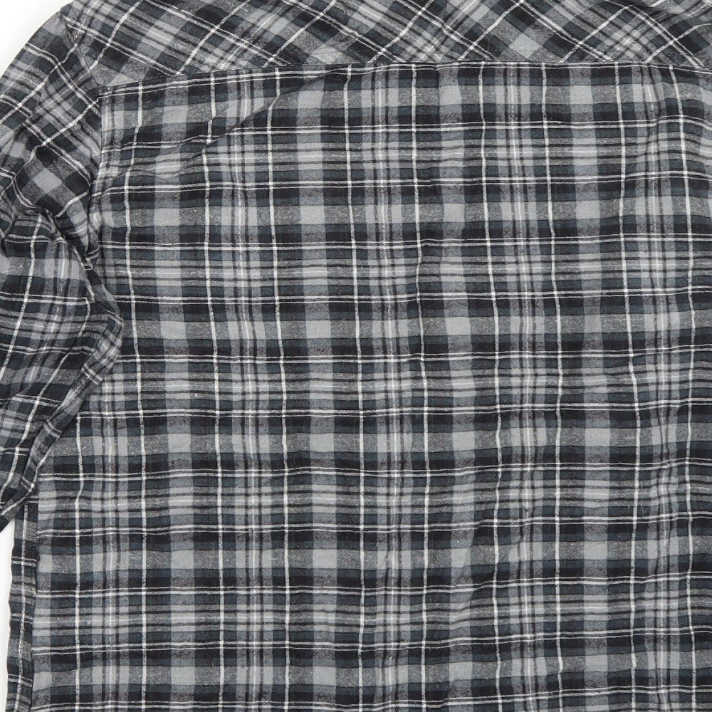 Cedar Wood State Mens Grey Check   Button-Up Size M