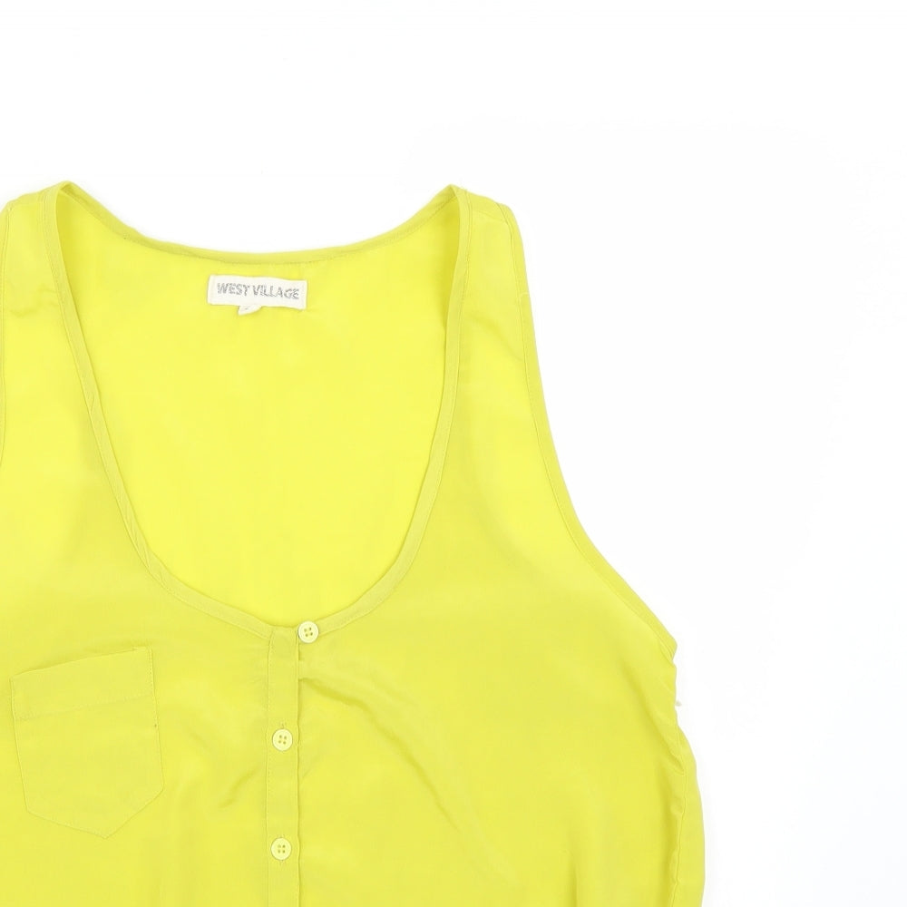 West village Womens Yellow   Basic Tank Size 12