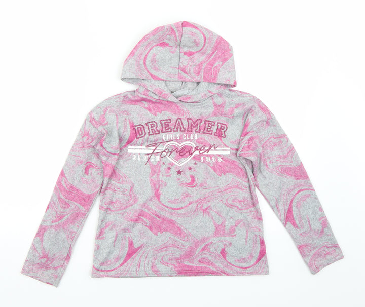 Matalan Girls Pink   Pullover Hoodie Size 9 Years