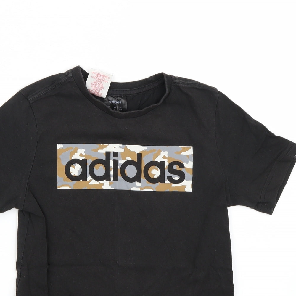 adidas Womens Black   Basic T-Shirt Size 10