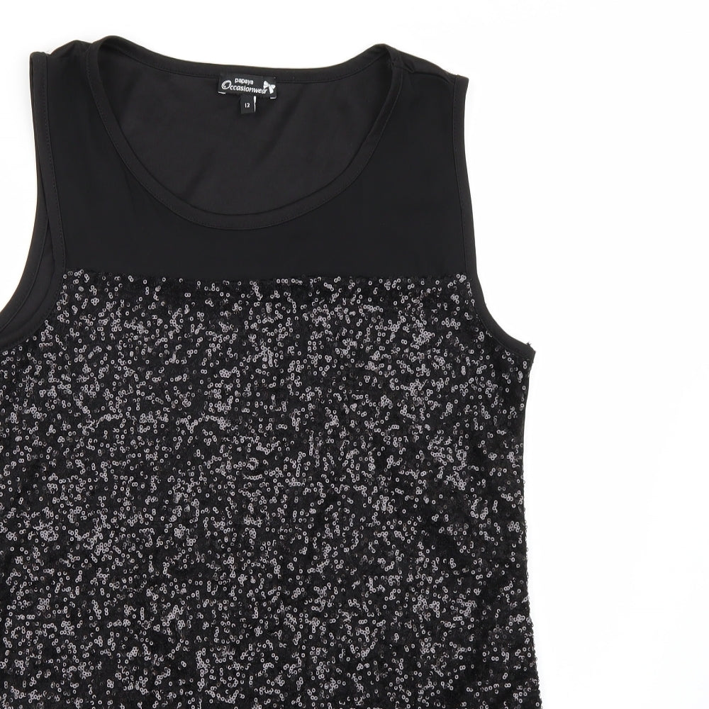 Papaya Womens Black   A-Line  Size 12