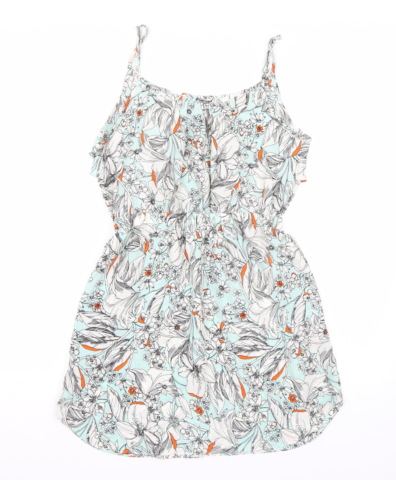 Primark Womens Green Floral  A-Line  Size 12