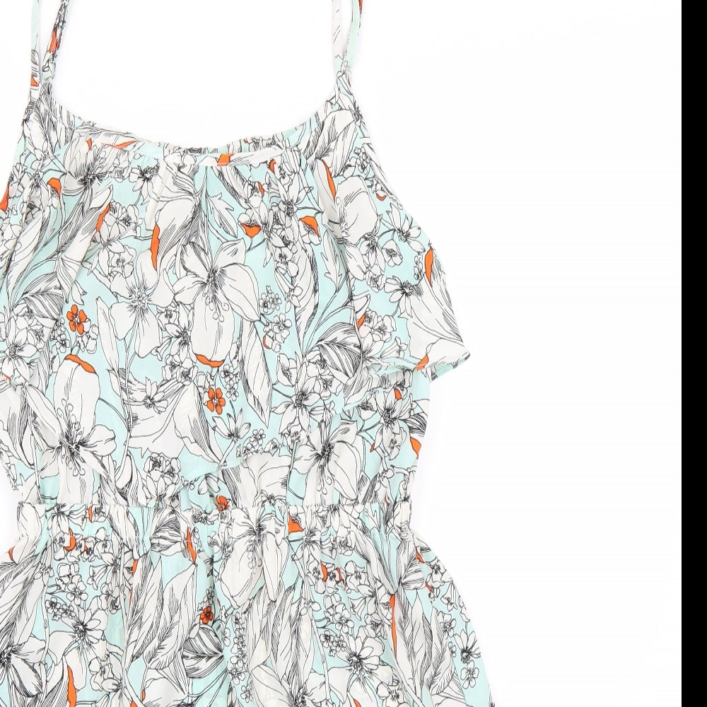 Primark Womens Green Floral  A-Line  Size 12