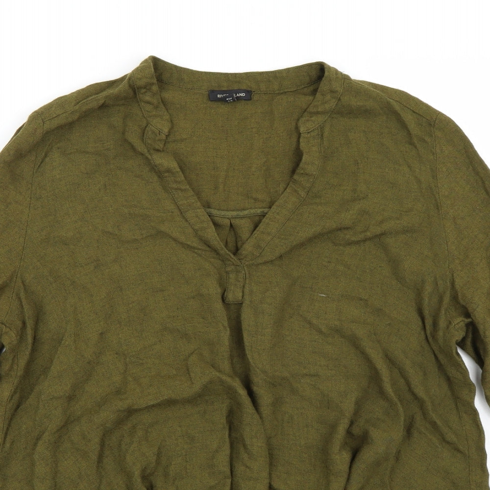 Riverisland Womens Green   Basic T-Shirt Size 12