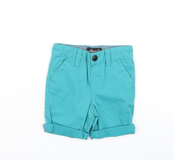 Denim & Co. Boys Blue Cropped Trousers Size 6-9 Months
