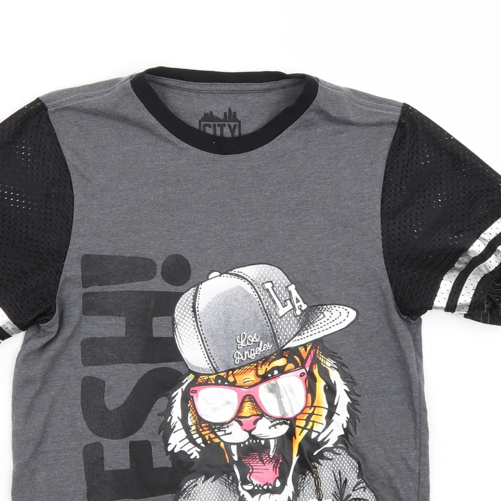 F&F Boys Grey   Basic T-Shirt Size 9-10 Years