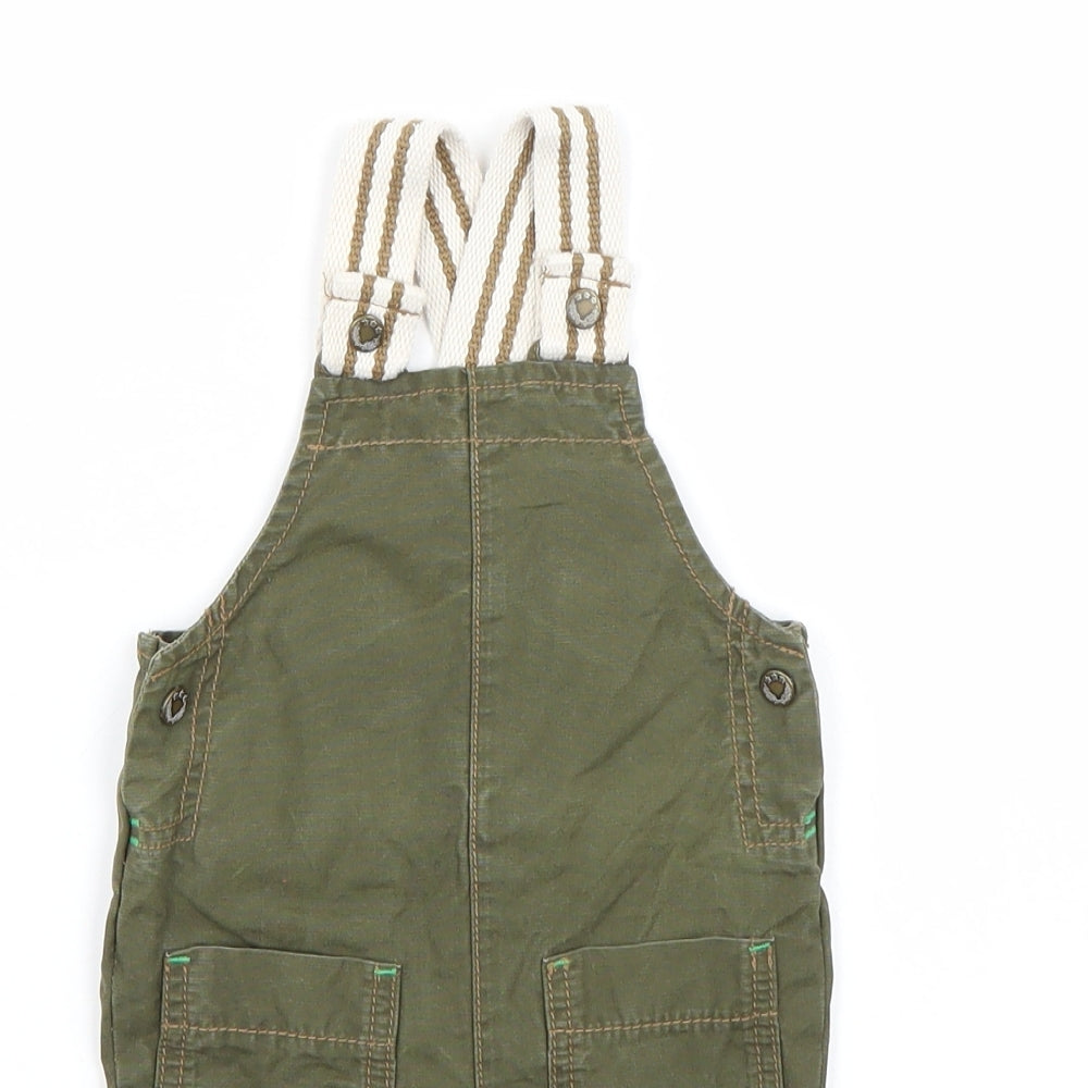 Nutmeg Boys Green Batik  Dungaree One-Piece Size 0-3 Months