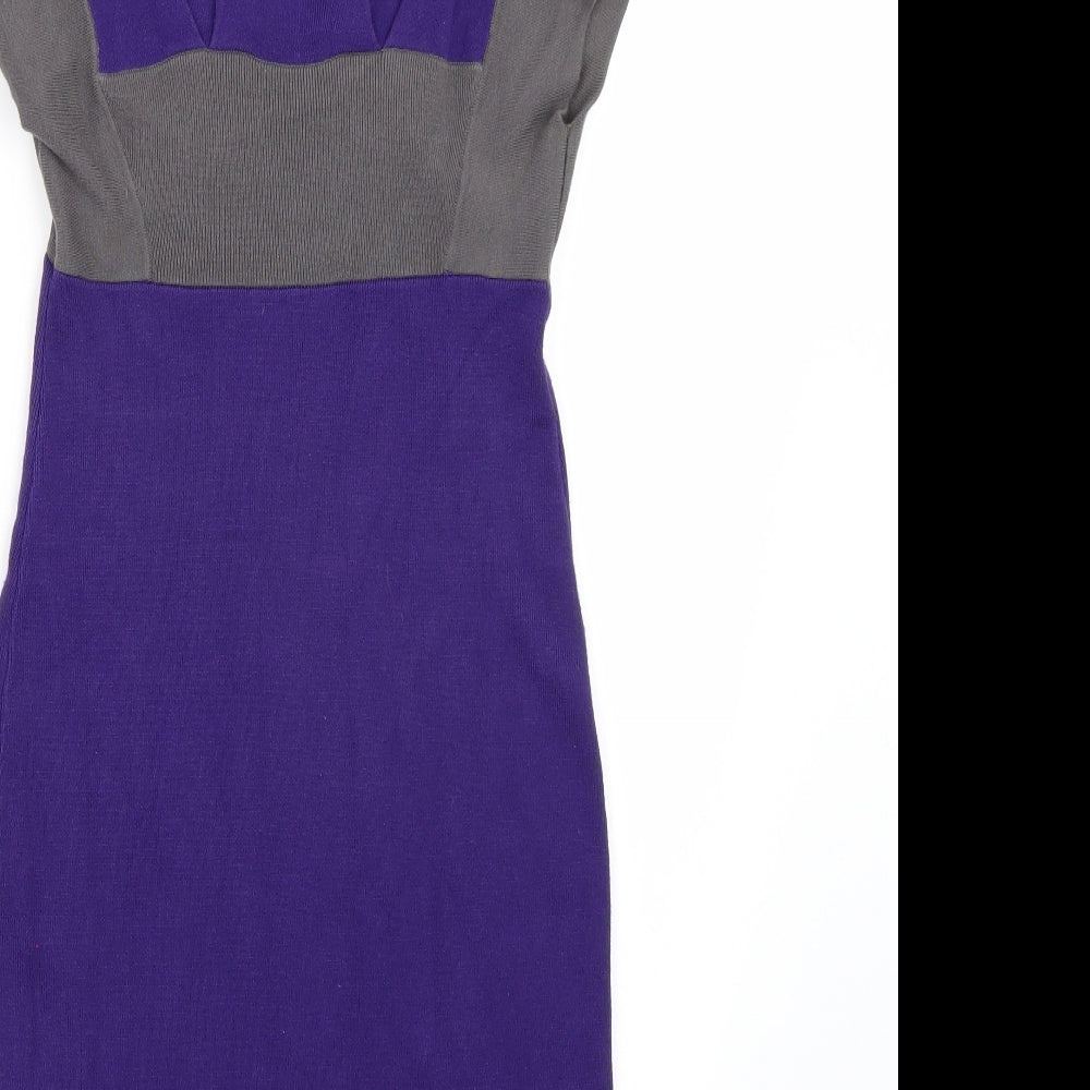 Topshop Womens Purple  Rayon A-Line  Size 8