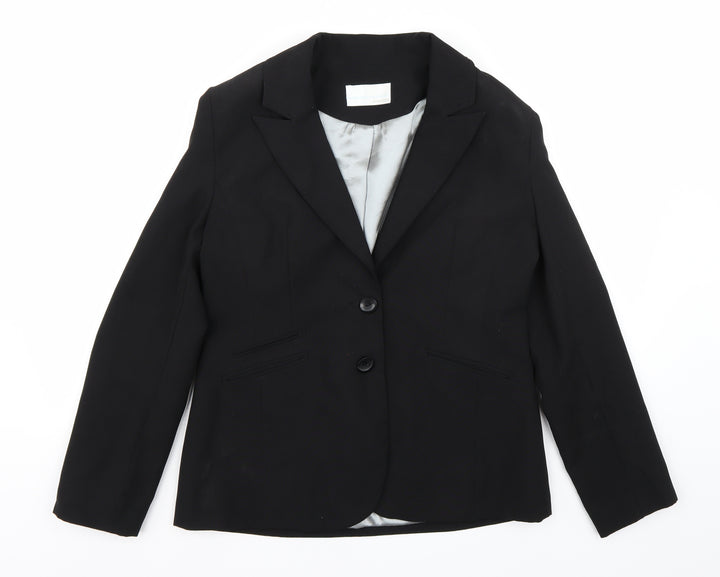 AMARANTO Womens Black Jacket Blazer Size 14