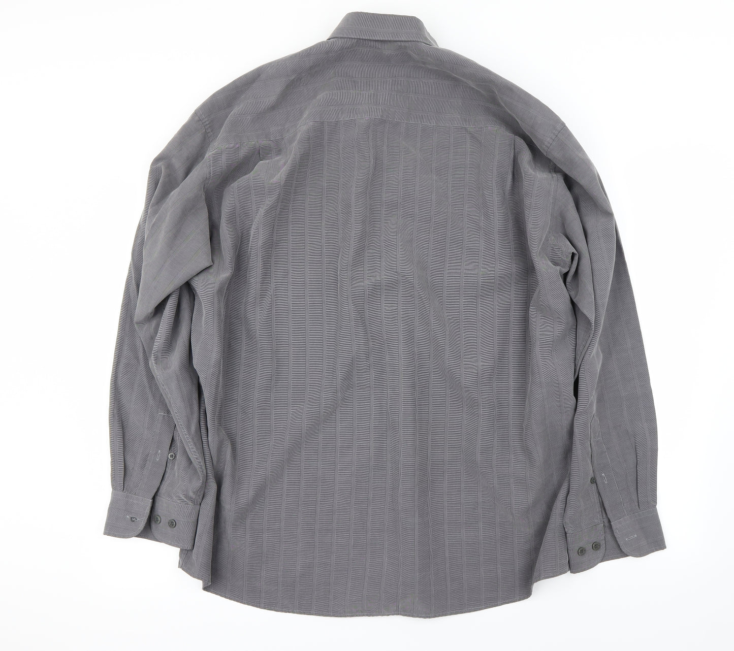 Melka Mens Grey    Button-Up Size L