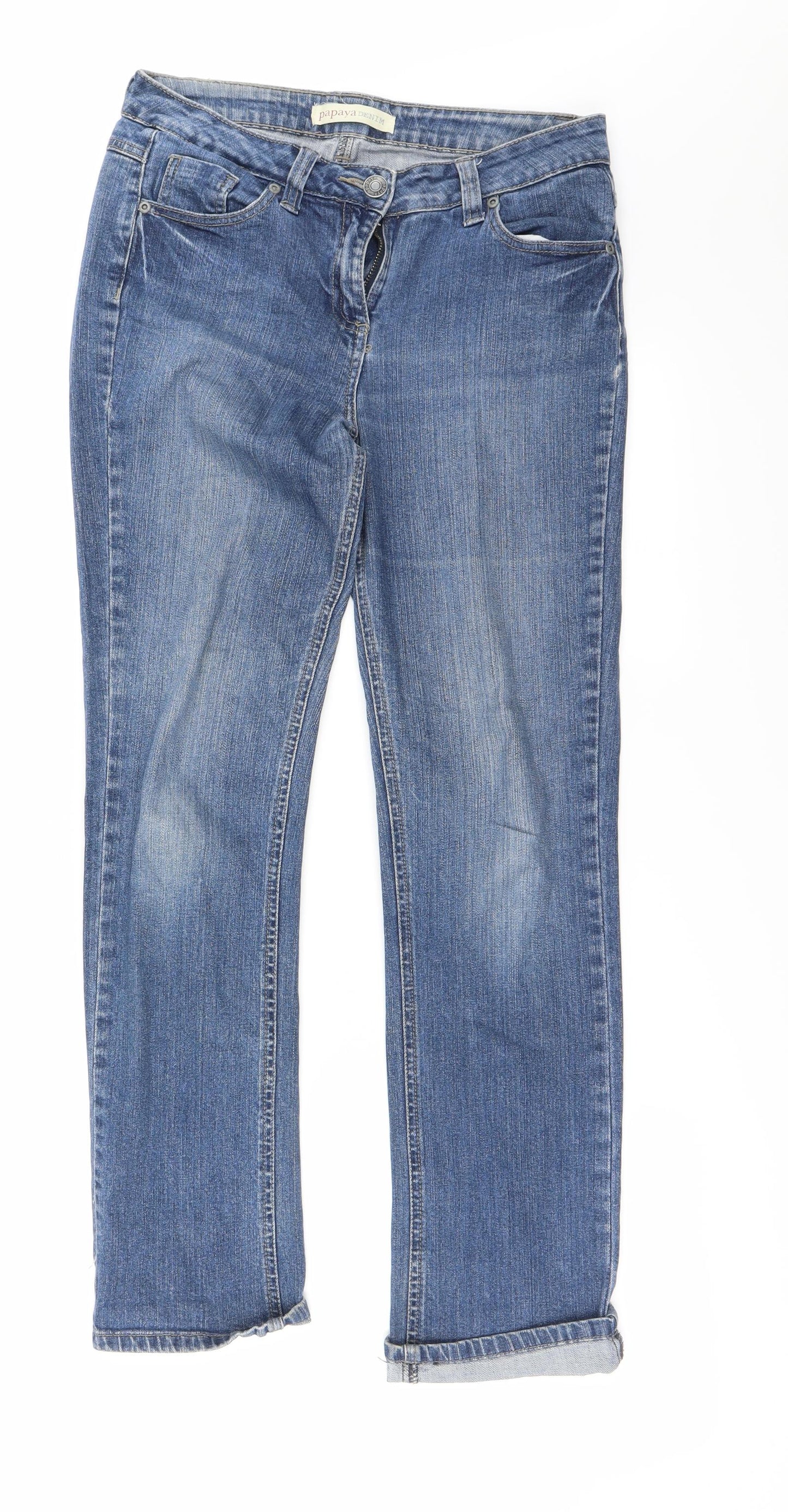 Papaya Womens Blue   Straight Jeans Size 10 L27 in