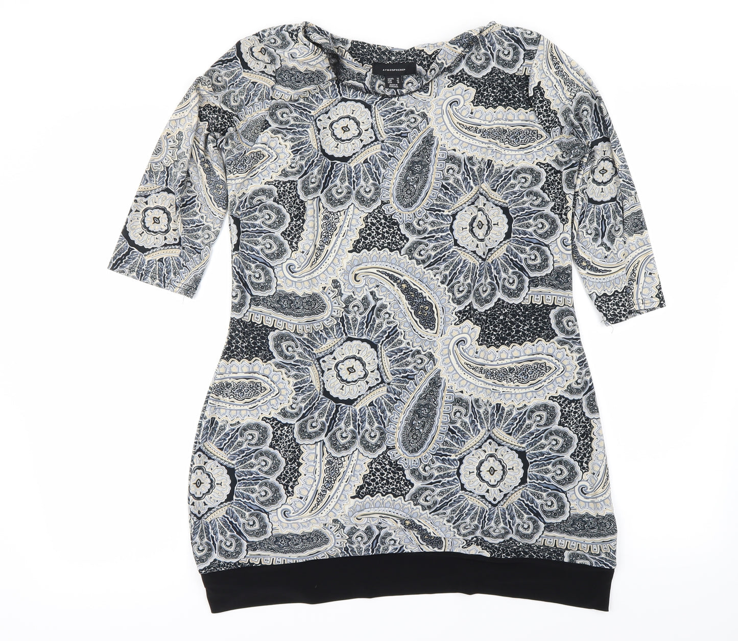 Atmosphere Womens Black Floral  A-Line  Size 14