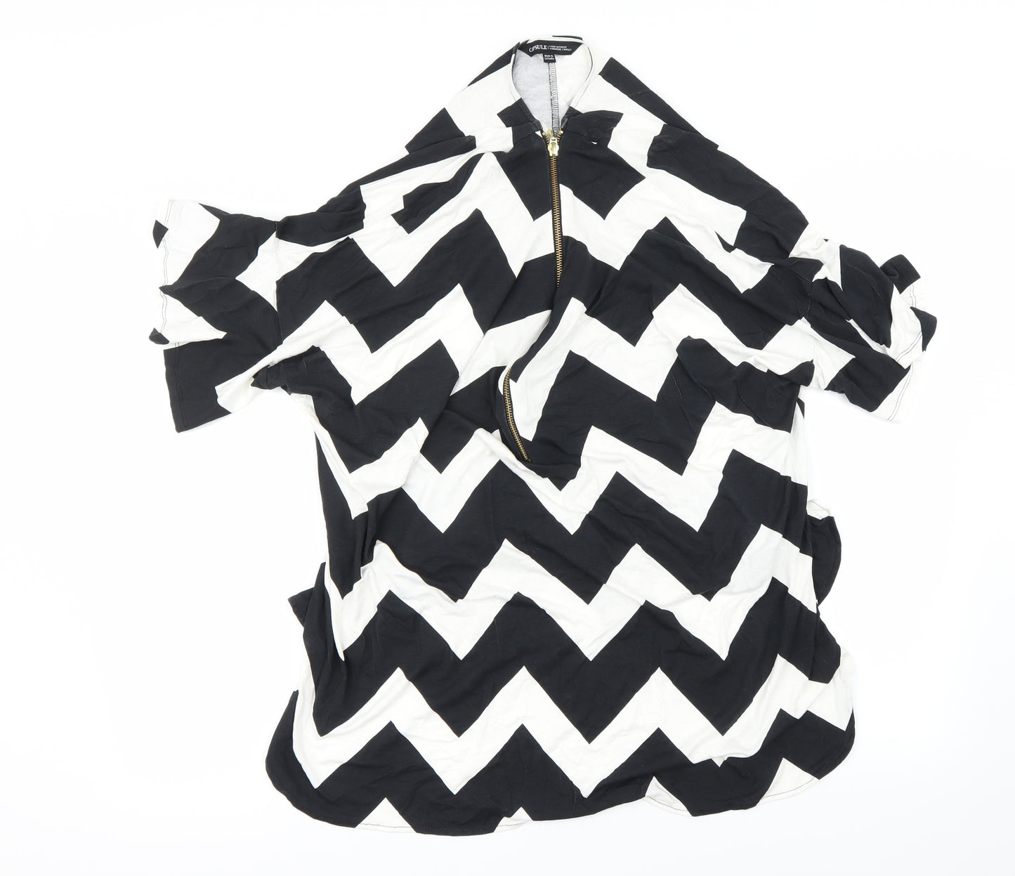 capsule  Womens Black Striped  Basic Blouse Size 22