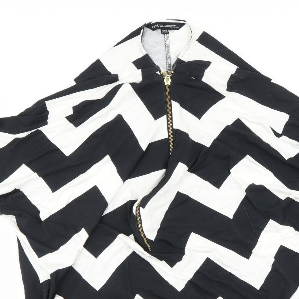 capsule  Womens Black Striped  Basic Blouse Size 22