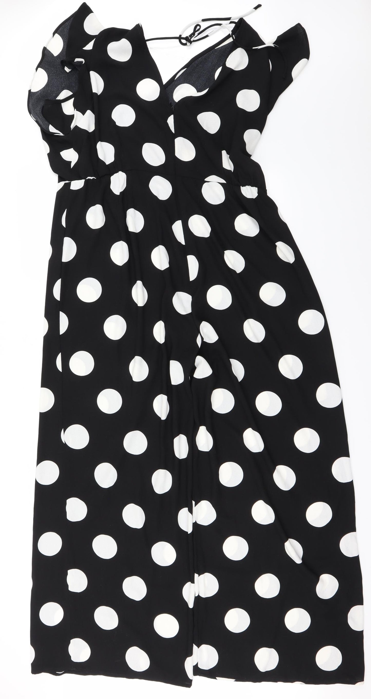 JD Williams  Womens Black Polka Dot  Jumpsuit One-Piece Size 20