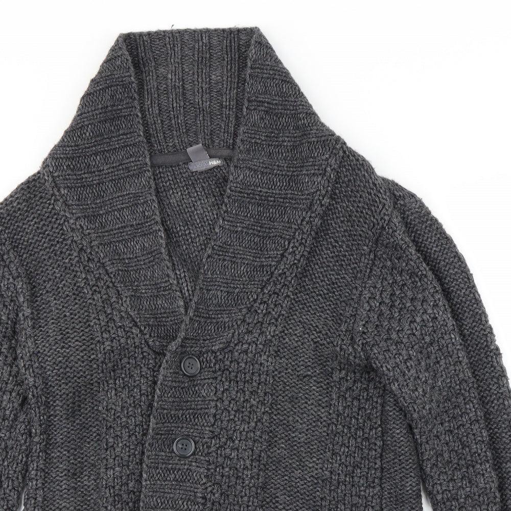 H&M Womens Grey   Cardigan Jumper Size M