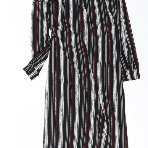 Preworn Womens Black Striped  Bodycon  Size XS