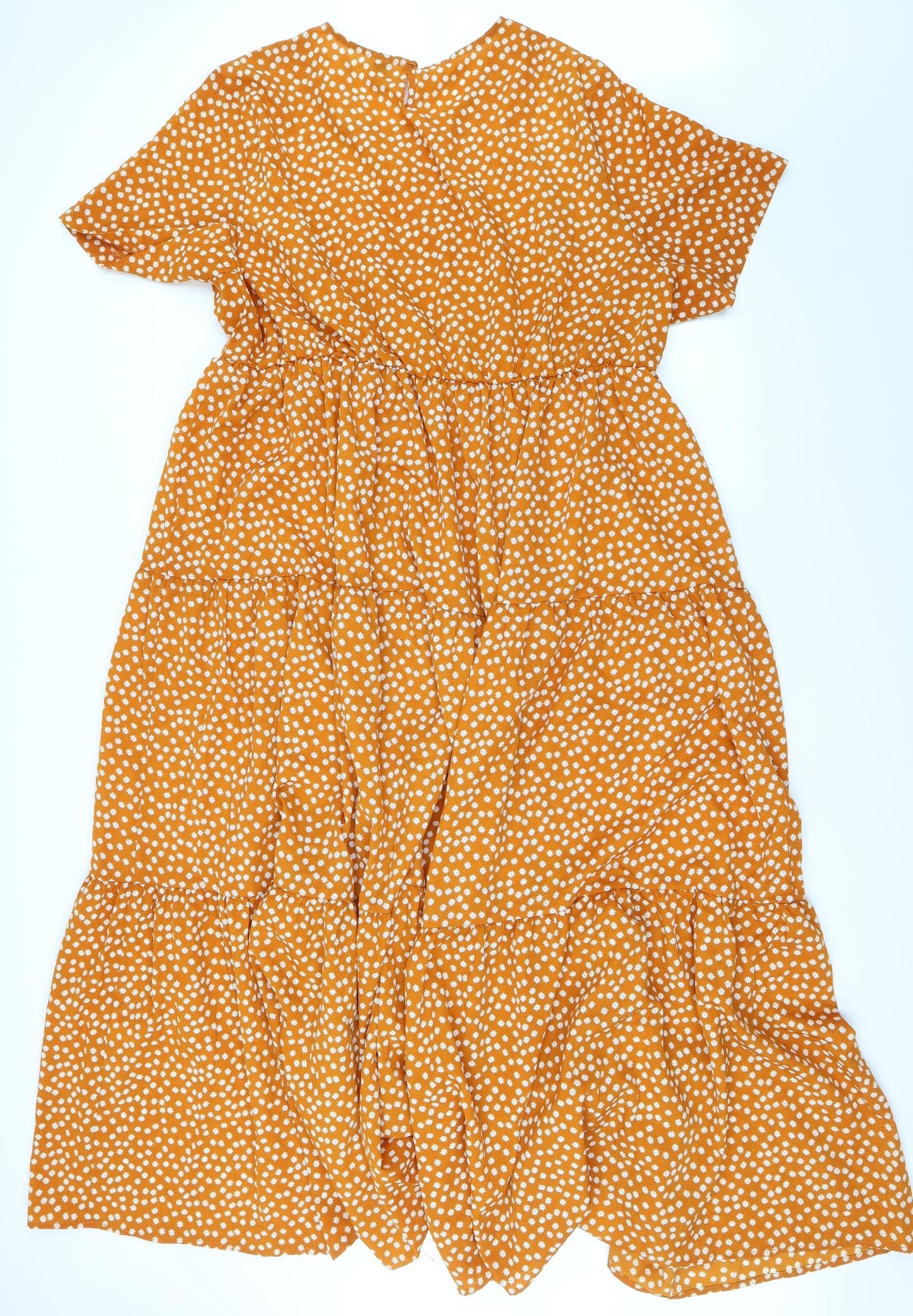 SheIn Womens Yellow Floral  A-Line  Size 4XL