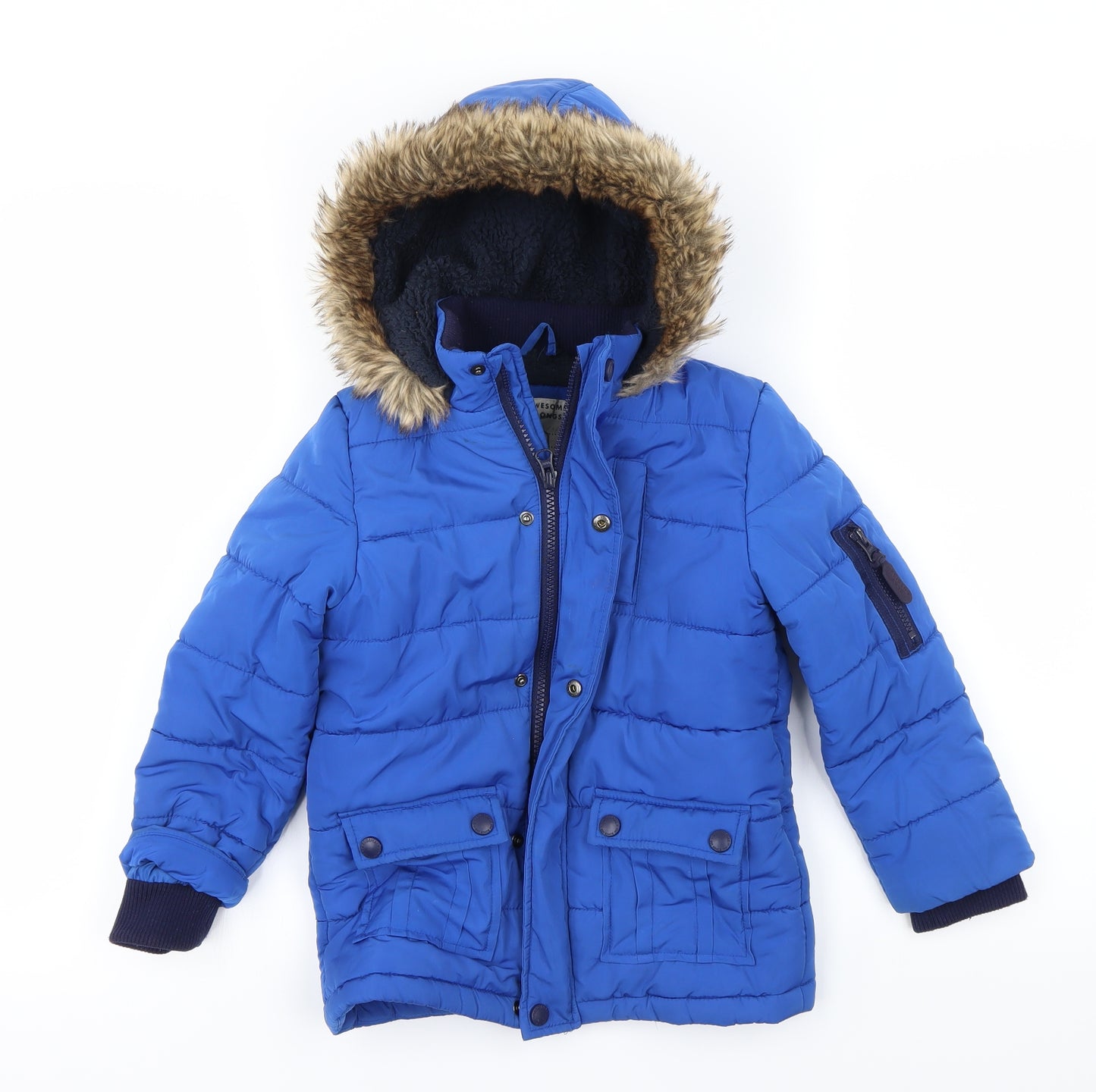 Preworn Boys Blue   Jacket Coat Size 4-5 Years