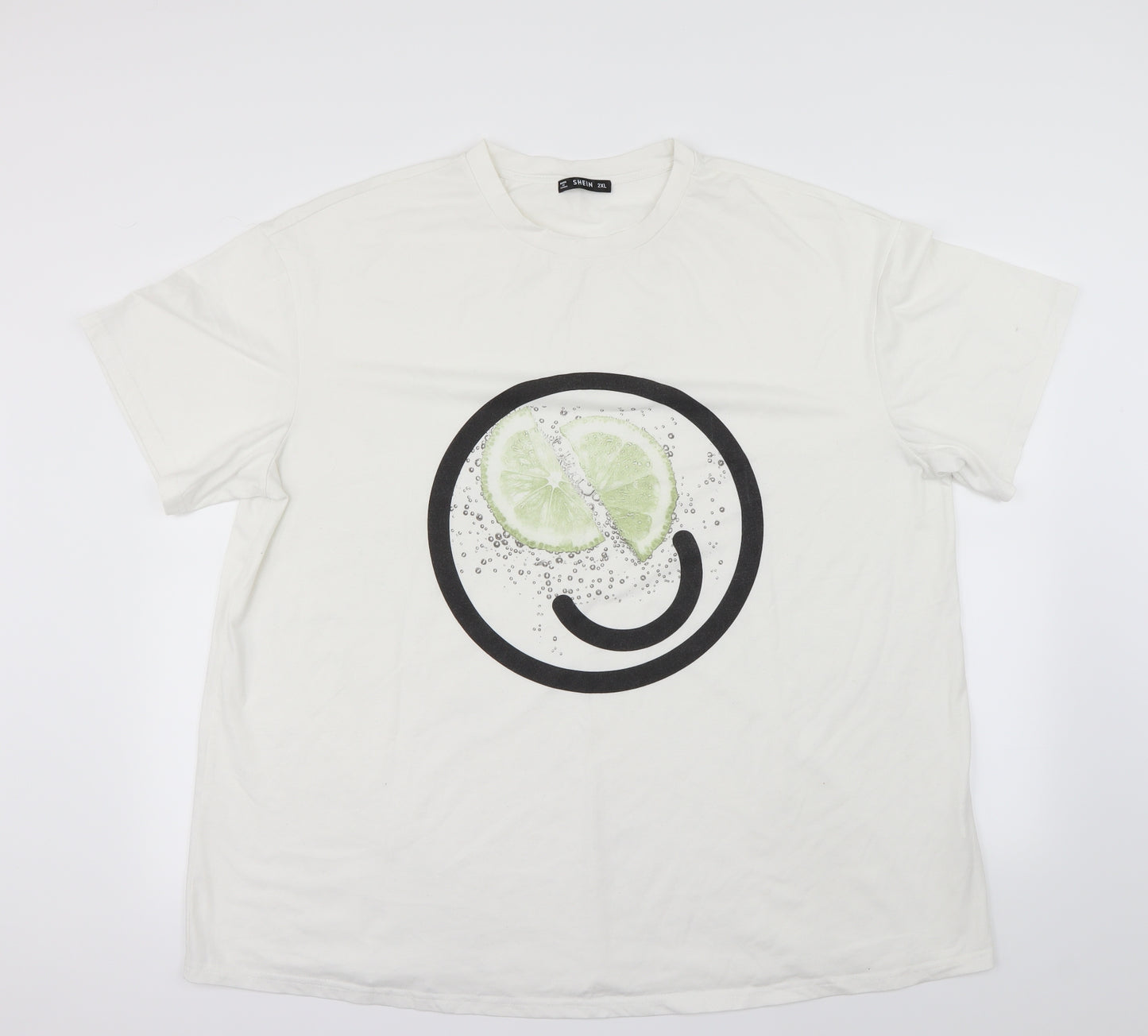 SheIn Mens White    T-Shirt Size 2XL