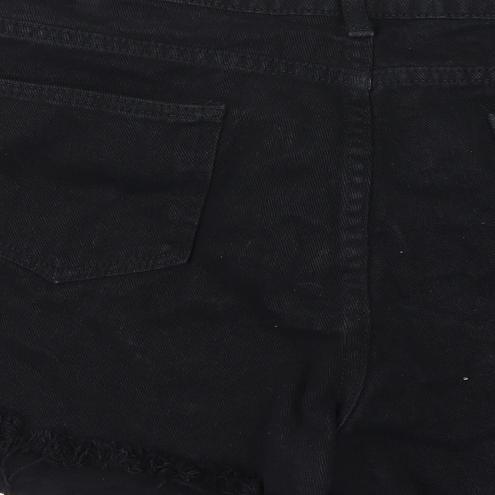 SheIn Womens Black   Cut-Off Shorts Size 32 in