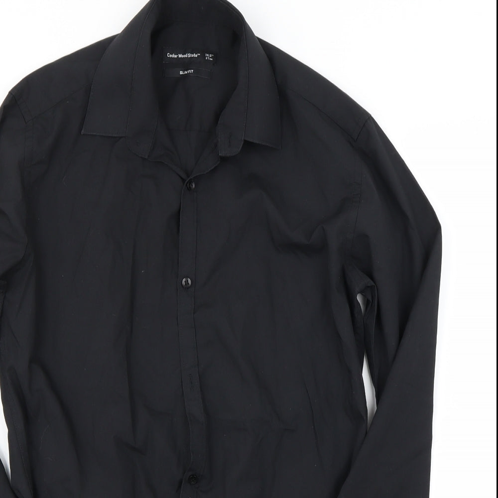 Cedar Wood State Mens Black    Button-Up Size S