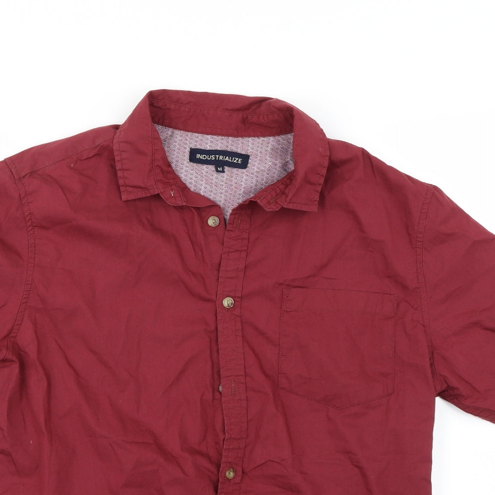 Industrialize  Mens Red    Button-Up Size M