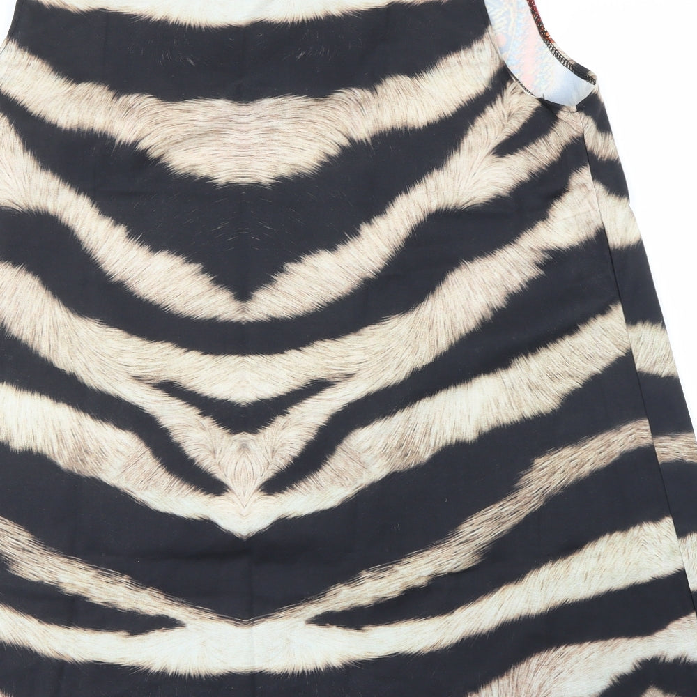 Preworn Womens Multicoloured Animal Print  Basic Blouse Size 2XL