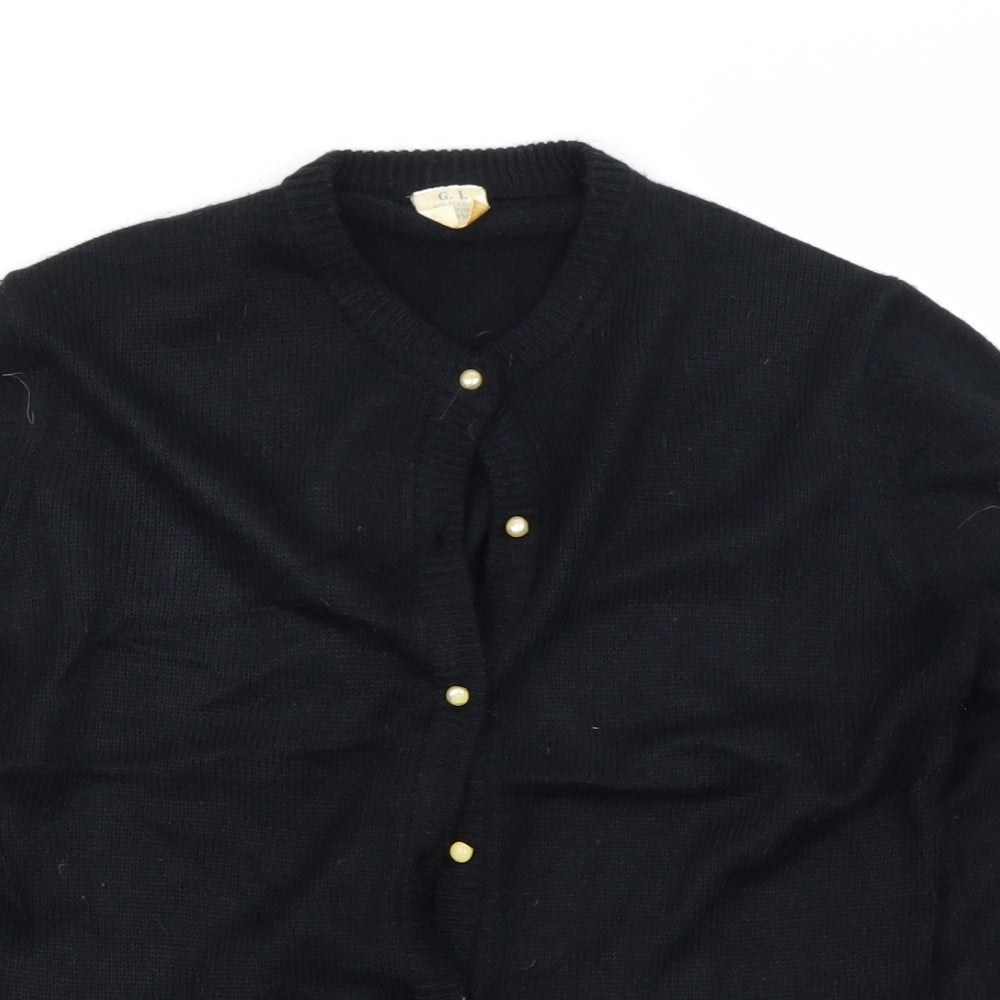 G.I Womens Black   Cardigan Jumper Size 12
