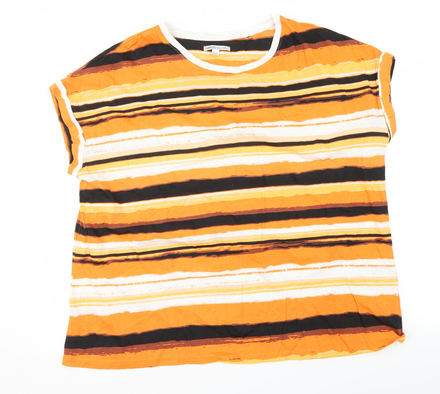 capsule  Womens Orange   Basic T-Shirt Size 22