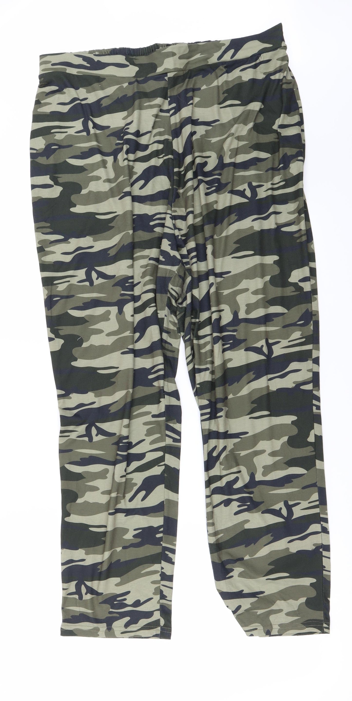 SheIn Womens Green Camouflage  Trousers  Size 2XL L26 in