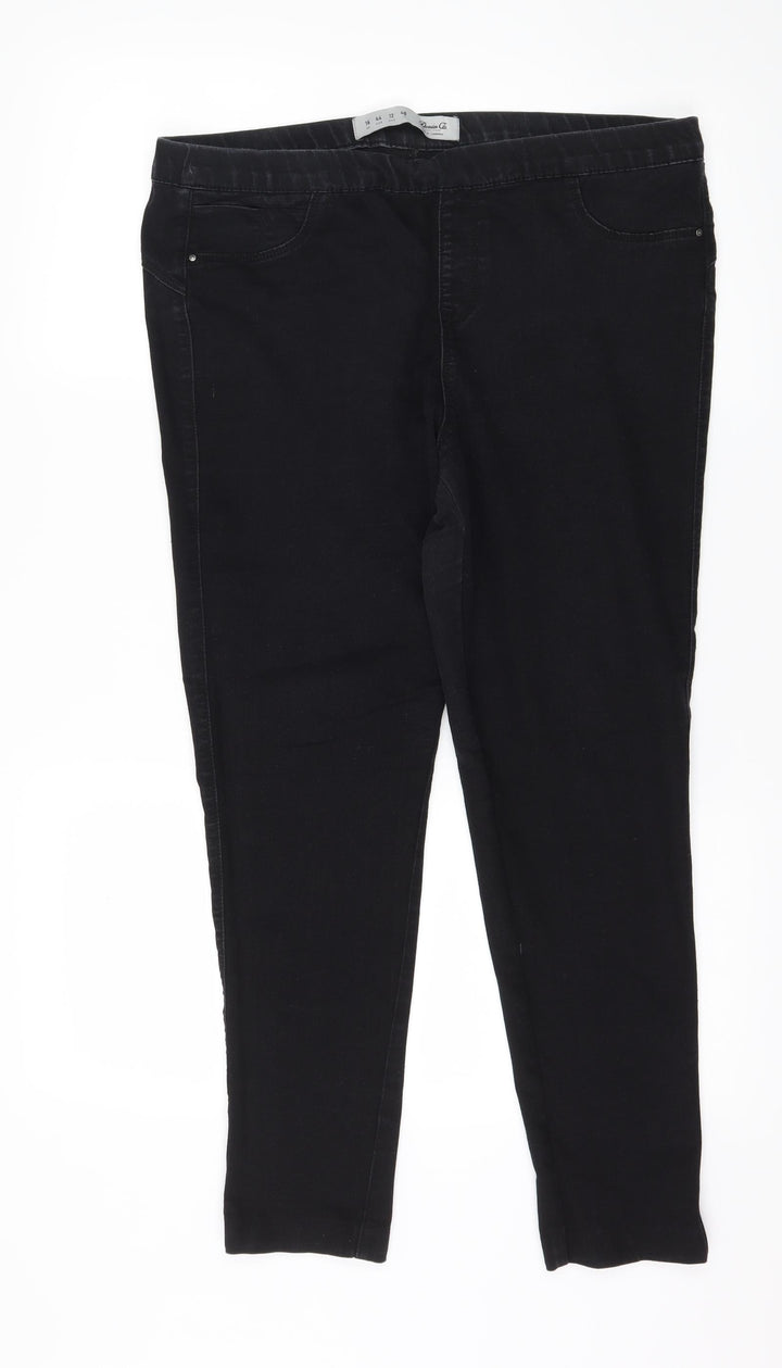 Denim & Co. Womens Black Jegging Jeans Size 16 L26 in