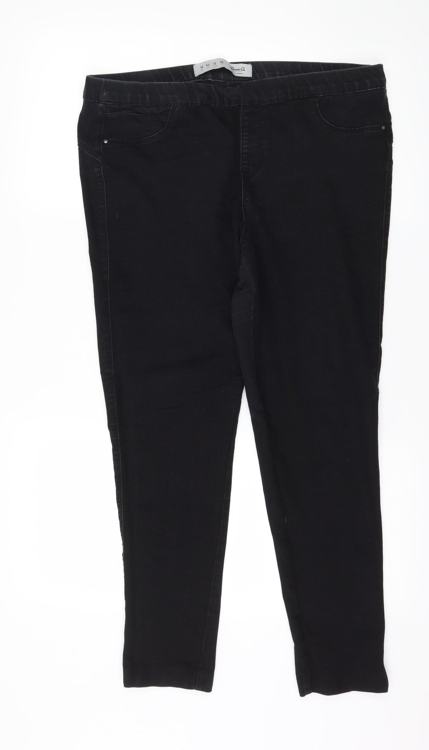Denim & Co. Womens Black   Jegging Jeans Size 16 L26 in
