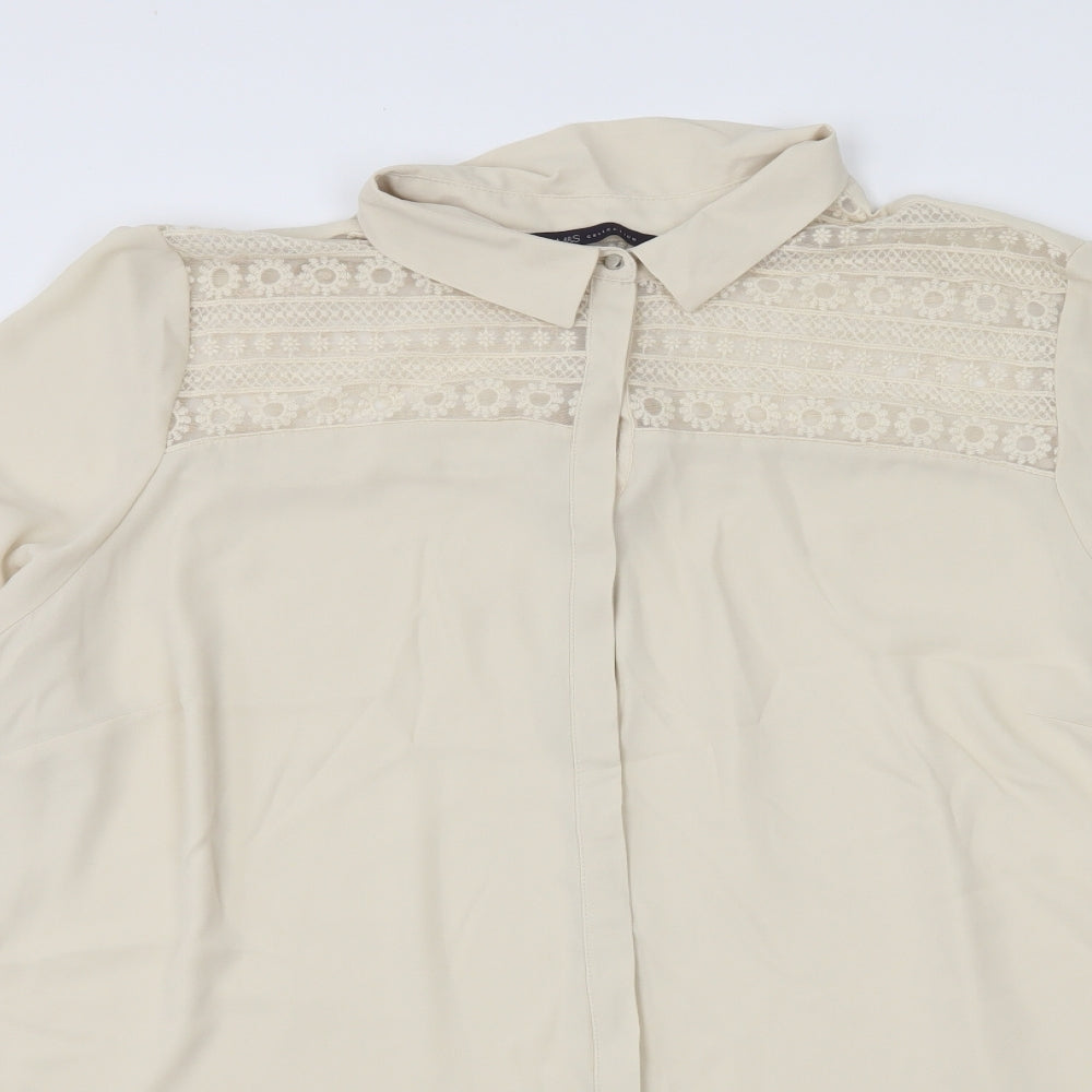 Marks and Spencer Womens Ivory   Basic Blouse Size 22